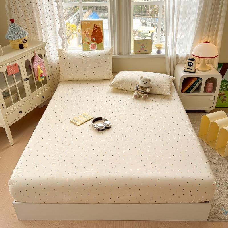 Dormitory fitted sheet three-piece set, dust mattress protective cover, four-season universal three-piece set 90x200cm 3pcs