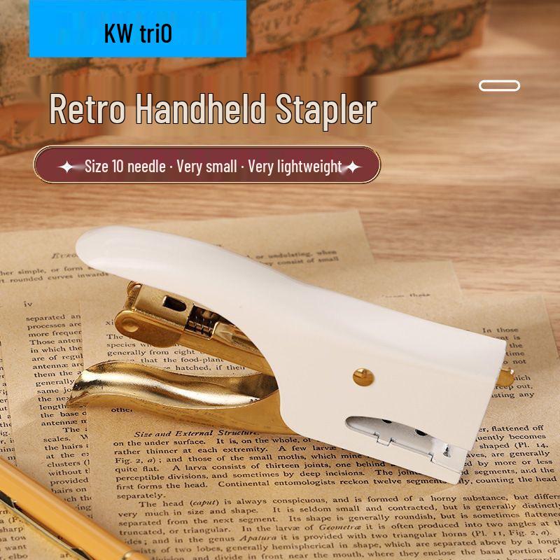 Kede You 5228 Портативный ретро-степлер для упаковки продуктов питания: нет. 10, Скрепляет до 8 страниц белый