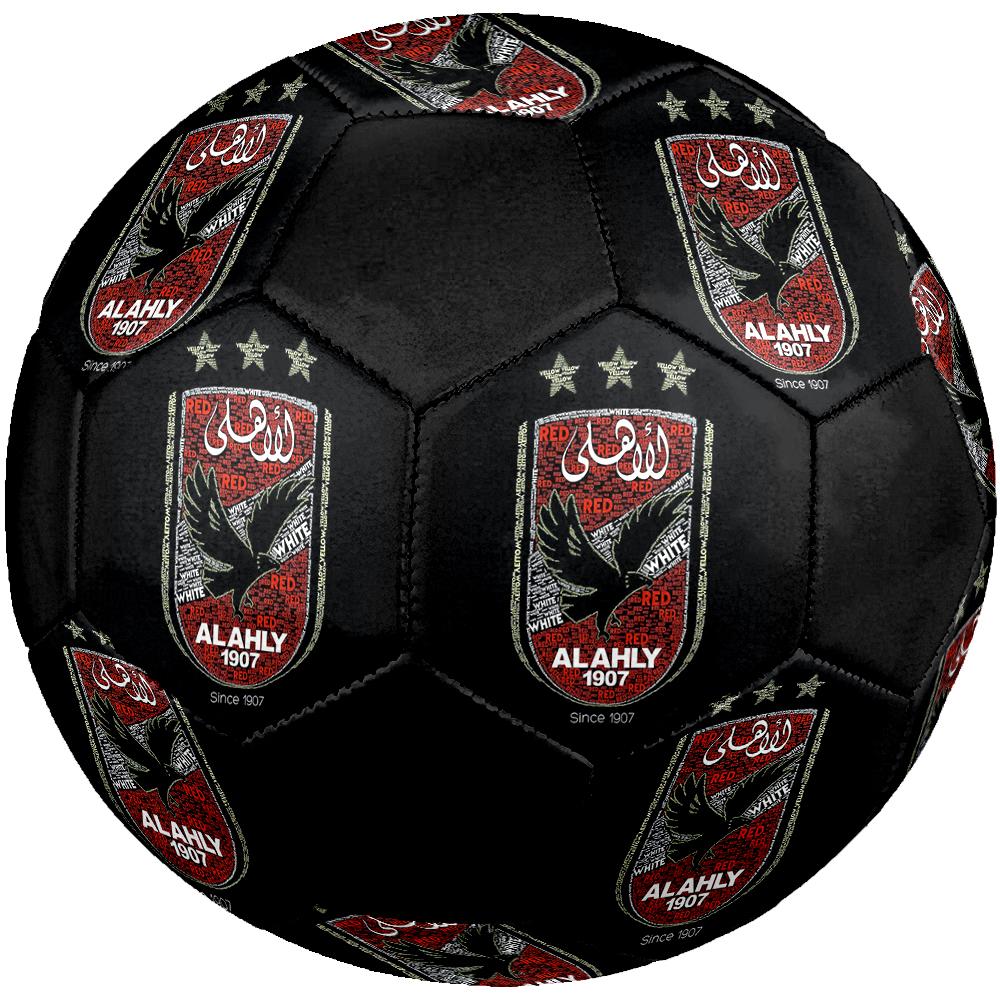 Al Ahly SC Soccer Ball, Colorful, Suitable for All Ages, Machine-stitched, PVC Material, Competition Grade, Durable and High Bounce