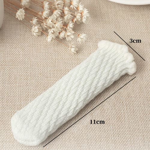 Thick, double-layered chair leg covers/socks (8 count) with silicone interior for anti-slip protection and noise reduction. Prevent floor scratches an