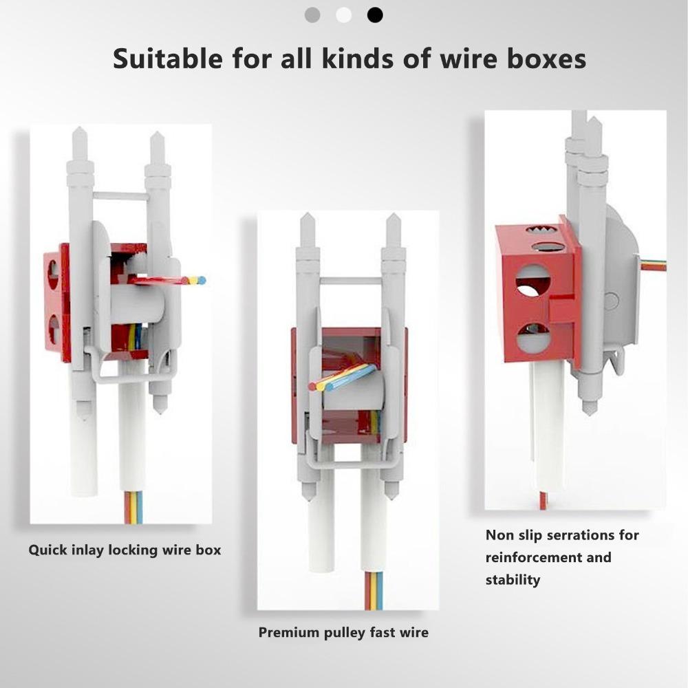 Stable Cable Threading Aid Anti-Slip Serration Wire Pulling Pulley Distribution Box