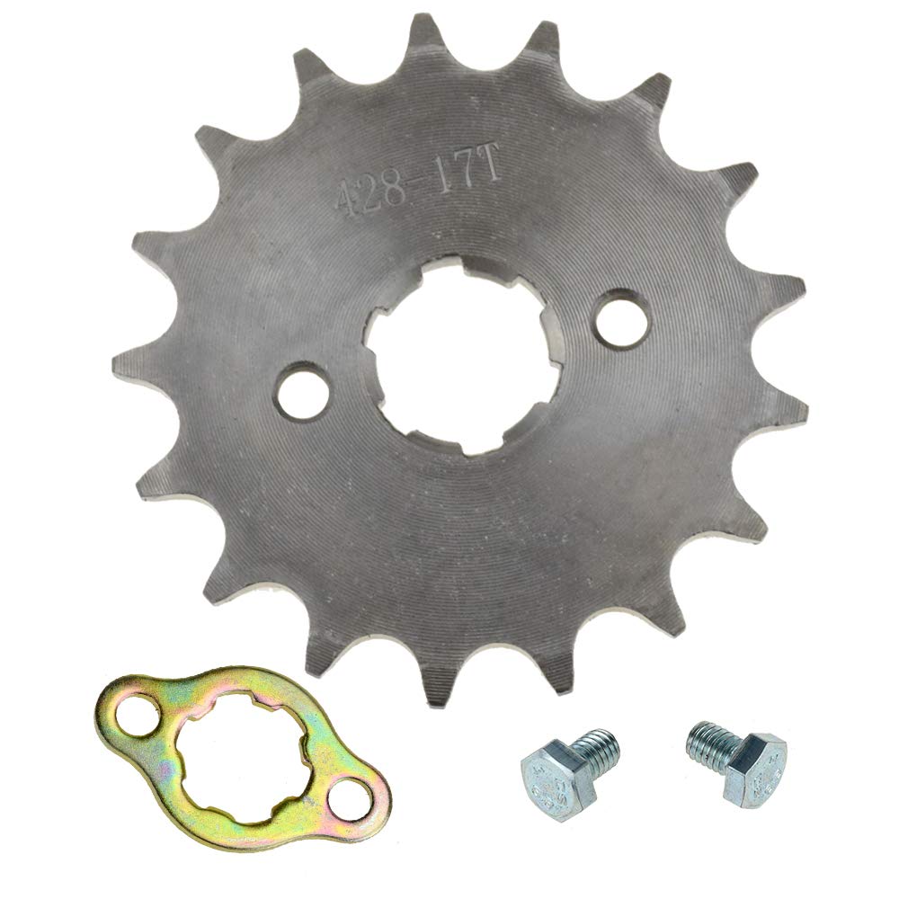 HIAORS 428 17T 17Mm Motorcycle Front Engine Sprocket For 50Cc 70Cc 110Cc 125Cc 140Cc 160Cc TaoTao Roketa Coolster Sunl Lifan Chinese ATV Quad Dirt
