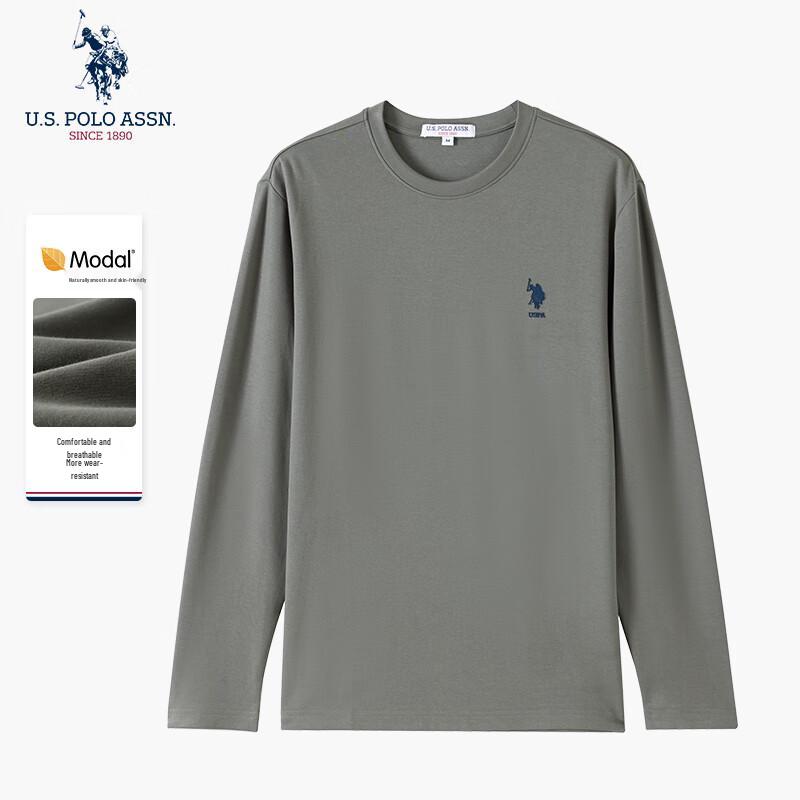 U.S. Polo Assn. Tricou cu mânecă lungă din amestec de modal pentru bărbați