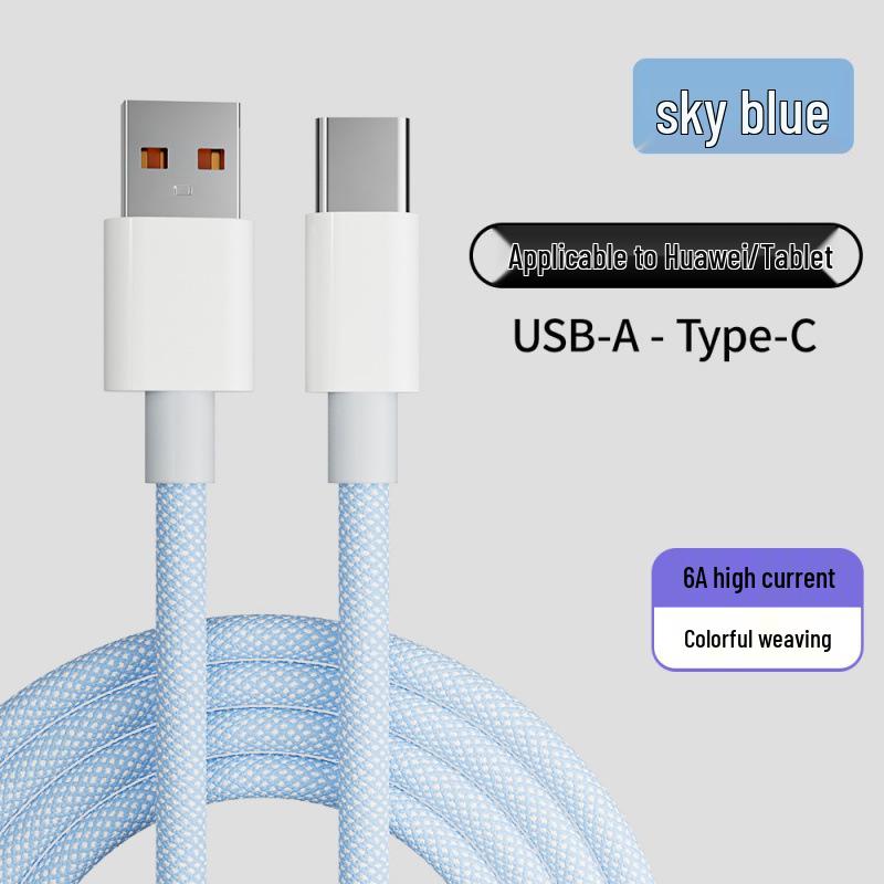 High-Quality 66W Braided Data Cable for Apple, Huawei, Xiaomi - 15PD20W Fast Charging Compatible