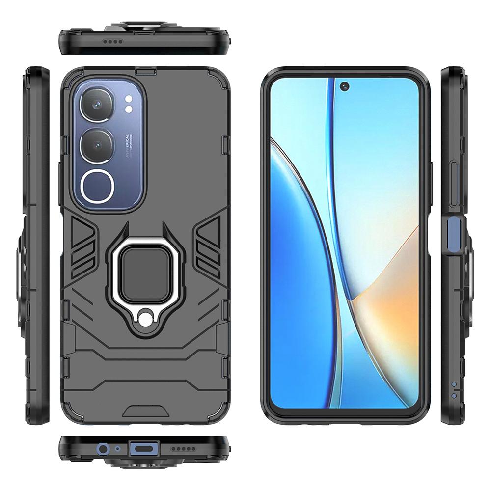 For Vivo Y29 5G Case PC+TPU Protective Phone Cover with Ring Kickstand