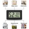 3PCS Mini Home Thermometer Indoor Digital Hygrometer Is Applicable To Living Room Greenhouse Wine Cellar Basement and Warehouse