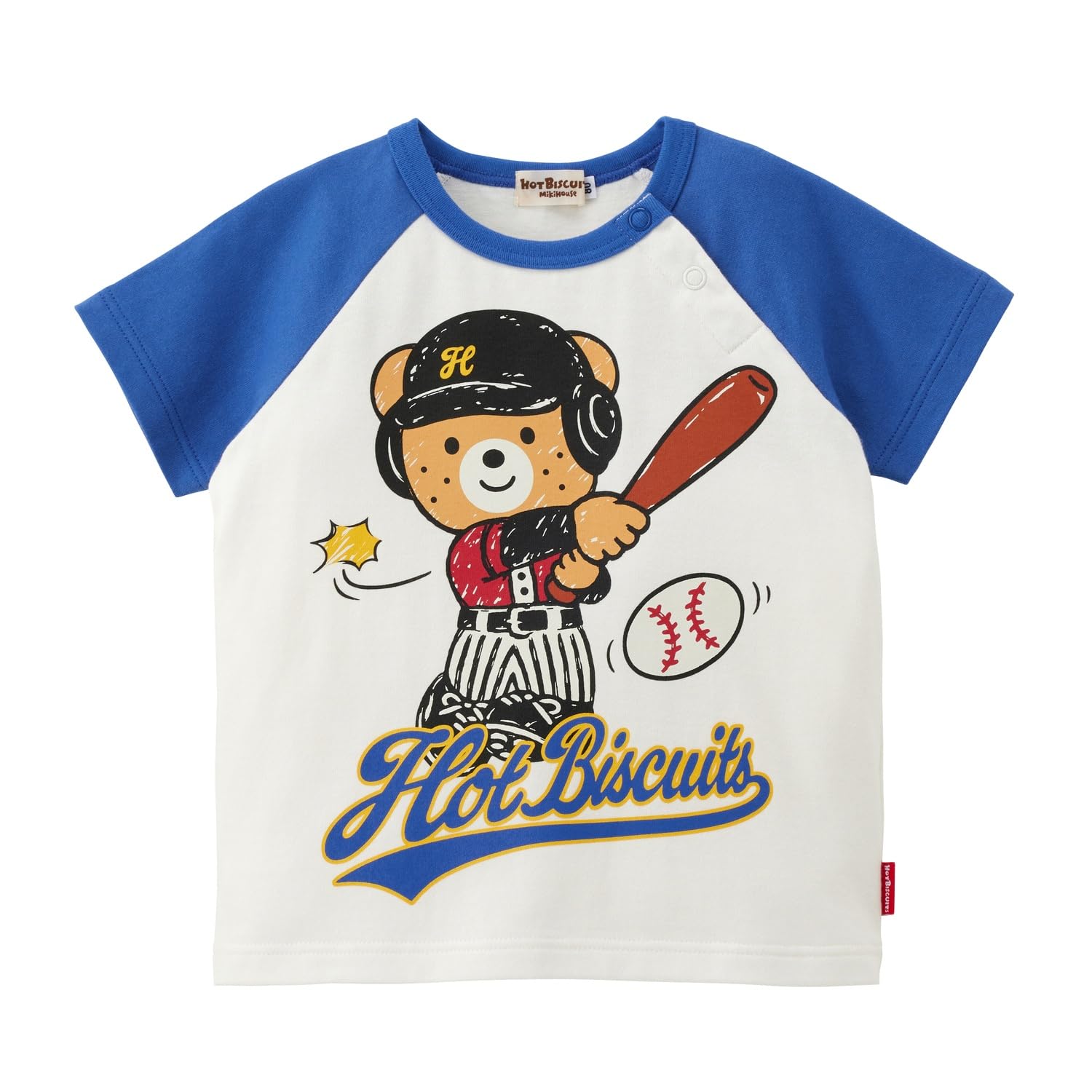 

House Hot для мальчиков и [Печенье Мики] Футболка с коротким рукавом для девочек, младенцев, детей, детская одежда, синий, 110 см, 72-5205-142 синий