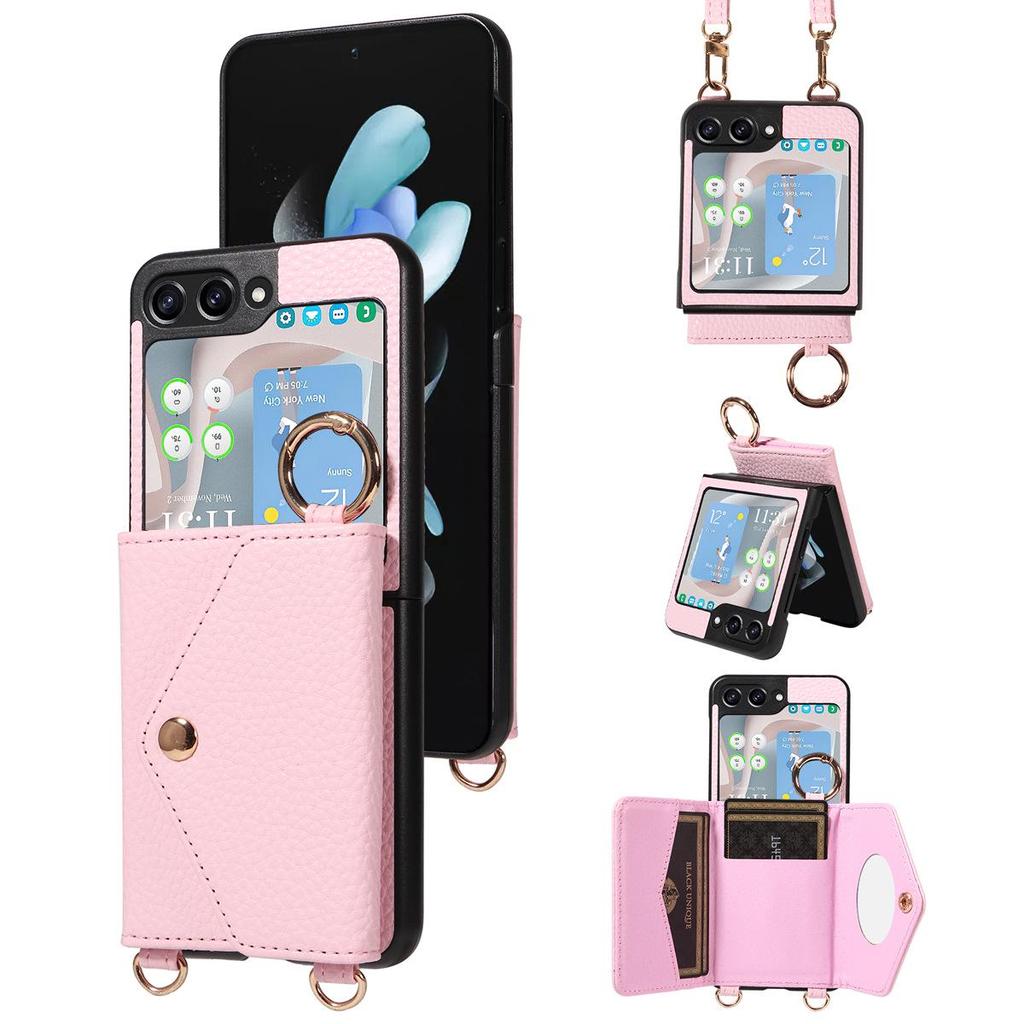 Samsung ZFlip 5/4/3 Diagonal Multifunctional Phone Case: Hot In Japan & South Korea! Foldable Screen Protector In Same Style.