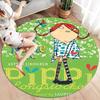 Pippi Longstocking Custom Name Round Area Rug,Carpet Rug for Living Room Bedroom Sofa Playroom Decor,Non-slip Floor Mat
