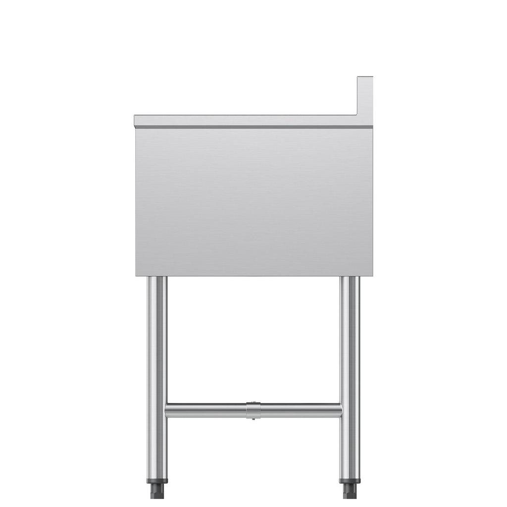 3 Compartment Sink, 18-Gauge 304 Stainless Steel, 254x356x254 mm Bowl Size, 3 Bay Commercial Under Bar Sink with Backsplash and Efficient Drainage for