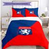 Lyon FC Printed 3PCS Bedding Set Breathable Duvet Cover with Pillowcases Decorative Bed Linen for Bedroom Home