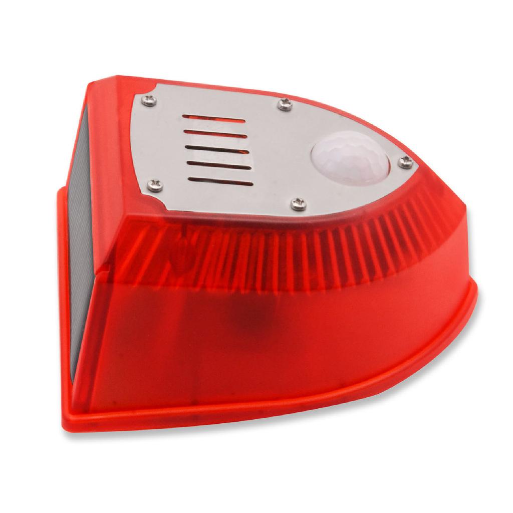 Sound and Light Alarm Solar Or DC Charging Induction Audible Visual Alarm Deterrent Device for Home