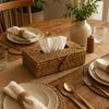 Eco Decx Handcrafted Rattan Tissue Box  Holder, Woven Tissue Paper Cover for Bathroom, Dining Table & Home Decor, 23 X 15 X 9 Cm
