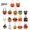 Reusable Pumpkin Candy Holders Halloween Felt Bag Ghost Skull Cat Owl Tote for Lightweight Trick or Treat Pails Kids Non Woven Handbag Party Favor