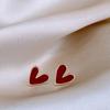 Red Dripping Oil Love Stud Earrings Personalized Fashion Simple Earrings Temperament Peach Heart Earrings