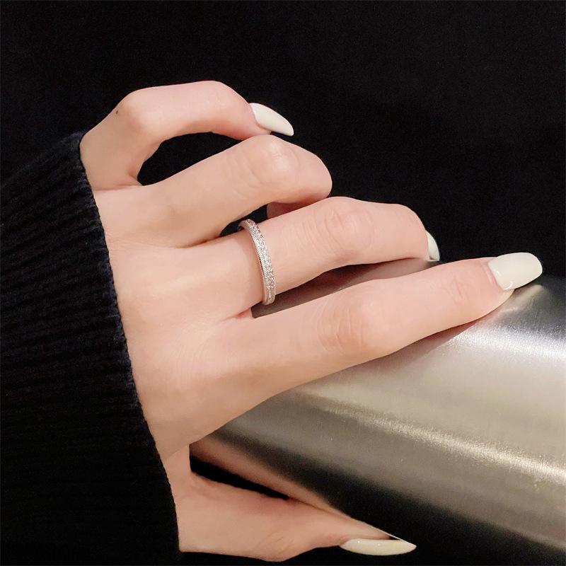Medieval Brushed Retro Open Ring Niche Design Sense Light Luxury High Sense Fashion Simple Court Style Ring Female