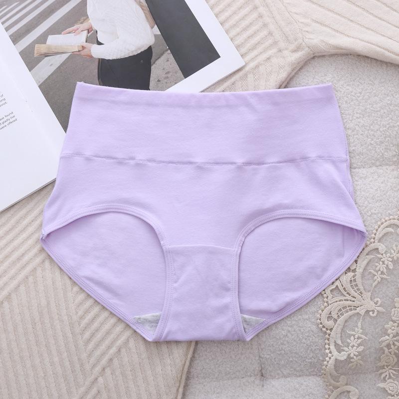 High-Waisted Plus Size Women's Cotton Tummy Control Panties with Butt Lifting and All-Cotton Crotch