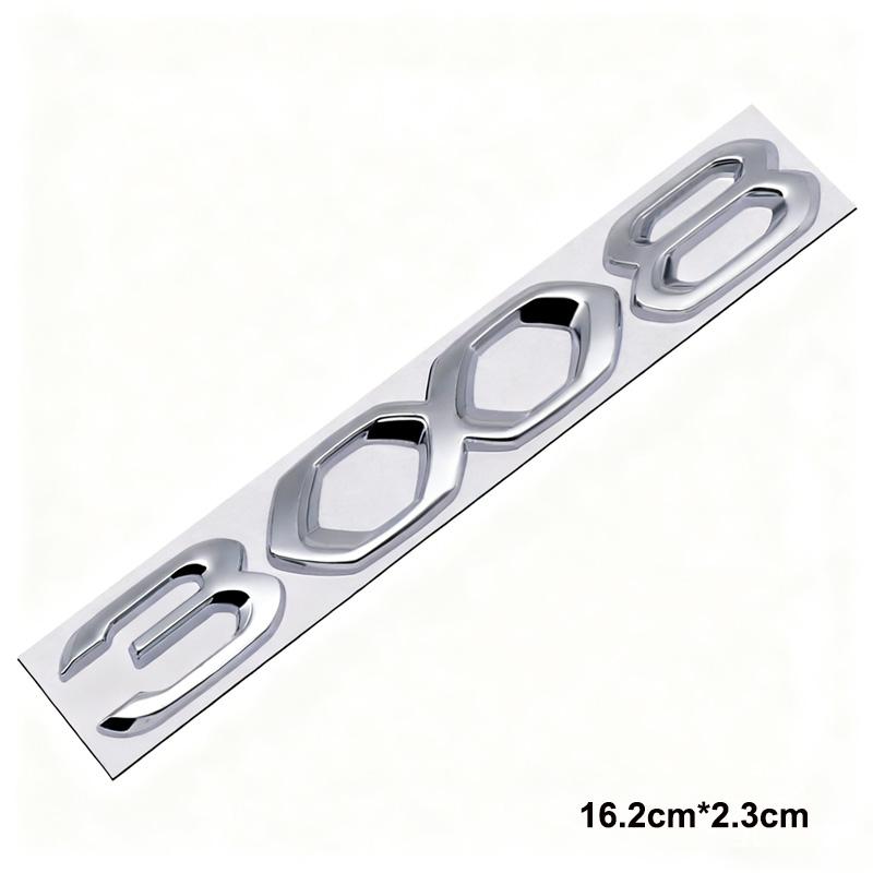 VZQR9 3D Metal Car Trunk Decoration Sticker For Peugeot 2008 3008 5008 Retrofit Upgrade Accessory