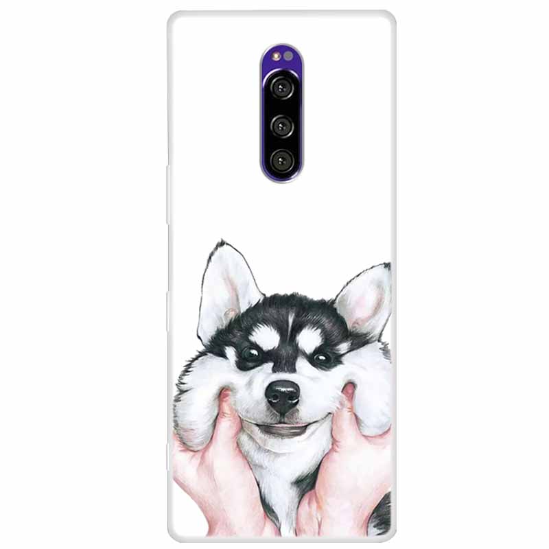 Funda de Silicona Suave para Sony Xperia 1 Funda Moda Transparente Fundas de Teléfono Tigre para Sony Xperia1 XZ4 SO-03L SOV40 J8110 Coque Parachoques