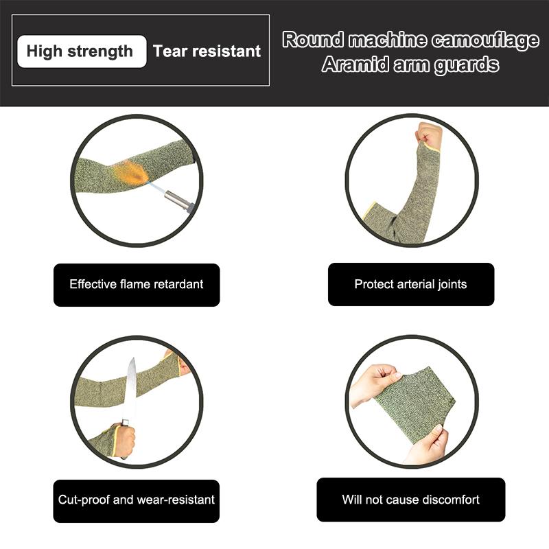1 Pair Anti-Cut Arm Glove Sleeves 20/36/45cm Aramid Fiber For Cut Proof And Heat Resistant Welding Gardening Work