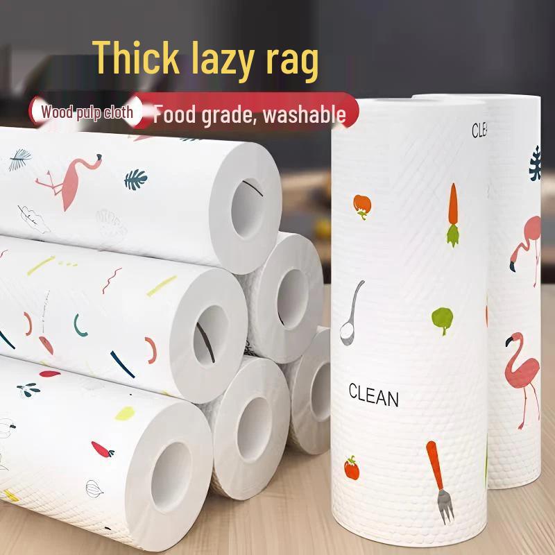 Thick Disposable Non-Stick Kitchen Scouring Pad: Washable Non-Woven Fabric for Wet & Dry Cleaning