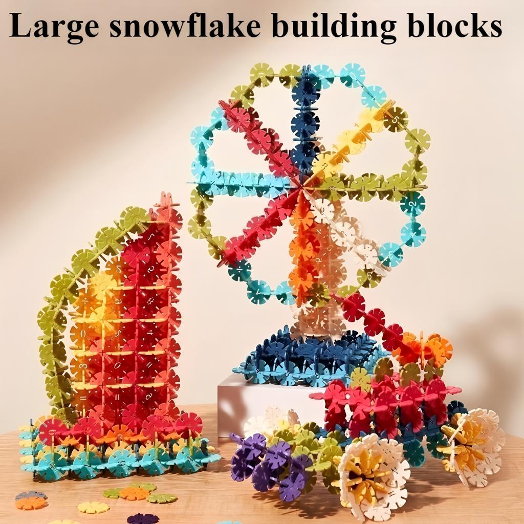 Large-sized Children's Early Education Pocket Snowflake Building Block Set, Children's Educational Building Block Children Gift
