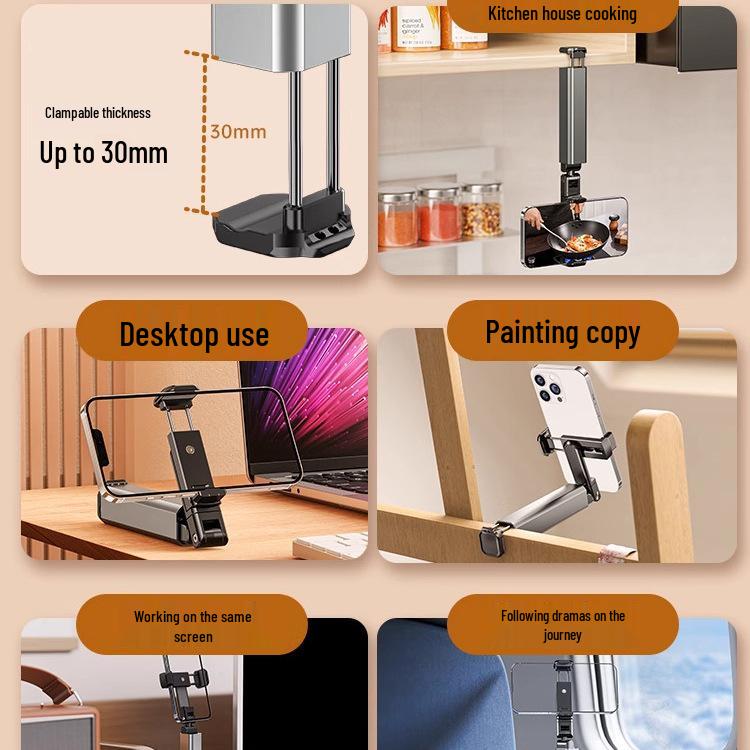 He Wei Universal 360° Travel Phone Holder for Airplane, Train, and Desktop