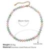 Fashion Color Natural Stone Abacus Bead Bracelet Light Luxury Versatile Personality Bracelet Earrings Jewelry Women
