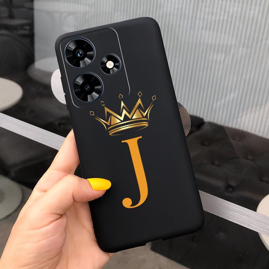 For Infinix Hot 30 Case X6831 Cute Crown Letters Cover Soft Silicone Phone Case For Infinix Hot 30i Hot30 Play NFC Fundas Bumper