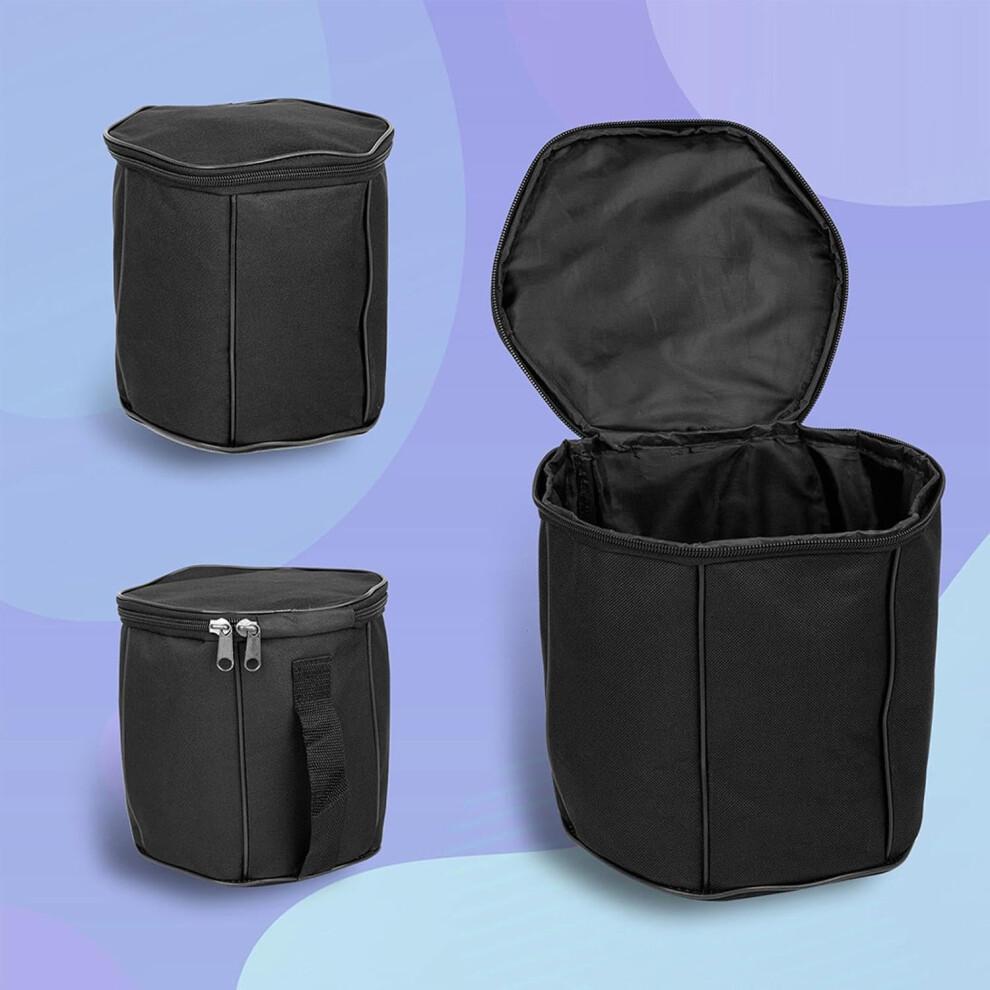 Waterproof Oxford Accordion Case with Shoulder Straps, Padded Black Storage Bag for Travel