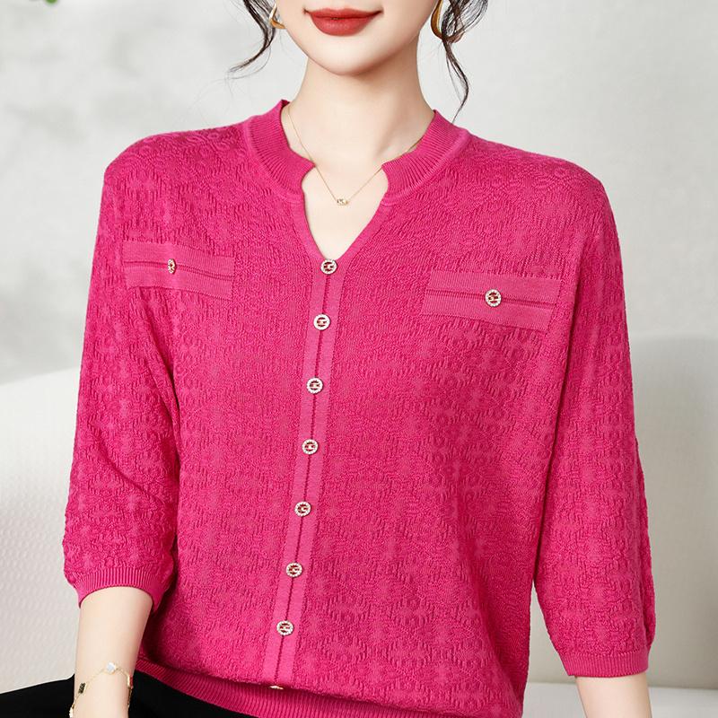 QingHe Cashmere Damski sweter z 30% kaszmiru - Miękki i ciepły pulower z mieszanki wełny