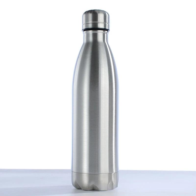 Edelstahl Wasserflasche Tragbar Fitnessstudio Outdoor Sport Fahrrad Radfahren Trinkwasserflaschen Trinkgeschirr Auslaufsicher Vakuumbecher