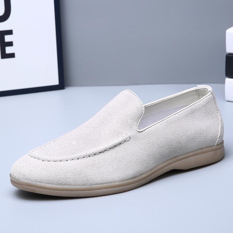 Large size men's shoes retro British style one-pedal loafers men's Korean version business casual soft-soled lazy shoes