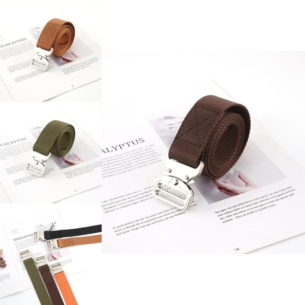 Men Women Canvas Belt With Quickrelease Plastic Buckle For Outdoor Gear And Casual Wear
