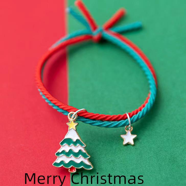 European-American Cross-Border Christmas Bracelet & Scrunchie Set