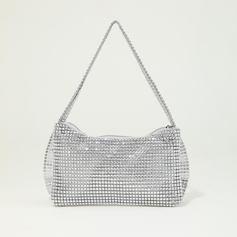 Women Shiny Rhinestone Dinner Underarm Bag Wedding Shoulder Purses Luxury Design Lady Bowknot Handbag Evening Bags AVE