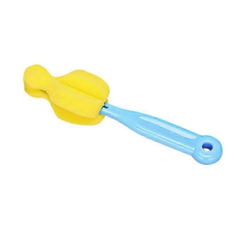 Eleanos Newborn Baby Bottle Pacifier Cleaning Sponge With Handle Feeding Bottle Cleaner Brush