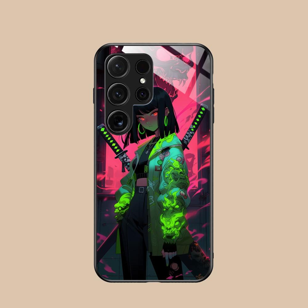 Anime-Mädchen Handyhülle für Samsung Galaxy S26 S25 S24 S23 S22 S21 S20 Note20 Plus FE Ultra Glas Bunte Hülle