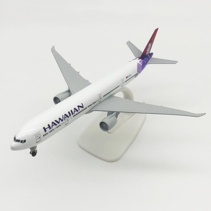 20 cm Legierung Flugzeug Hawaiian Airlines Boeing 777 Fluggesellschaften Flugzeugmodelle mit Fahrwerk Kindergeschenke Sammlung Flugzeug Spielzeug
