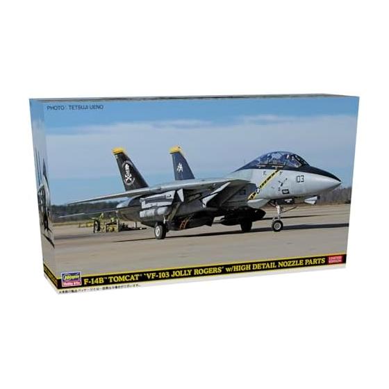 Hasegawa 1/72 Американский F-14B Tomcat VF-103 Jolly Rogers с детальными соплами Пластиковая модель SP673 (Самолет)