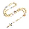 Catholic Cross Rosary Necklace Cross Pendant Beaded Necklace Religious Jewelry