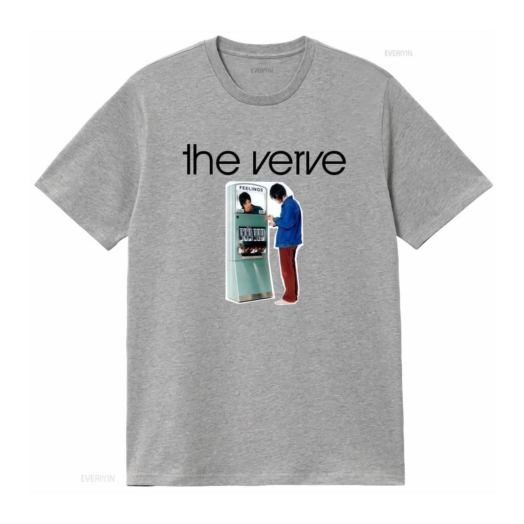 Rare The Verve Album Design White T Shirt Available In All Sizes vintage Washed designer clothes Casual Comfortable homme