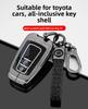 Zinc Alloy Leather Car Key Case Cover Shell for Toyota CHR Hilux Fortuner Land Cruiser 200 Camry Corolla Crown RAV4 Highland