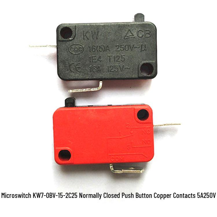 5A250V Kupfer-Berührung KW7 Mikroschalter - 1C/2C25 Dreibein-Hubbegrenzung