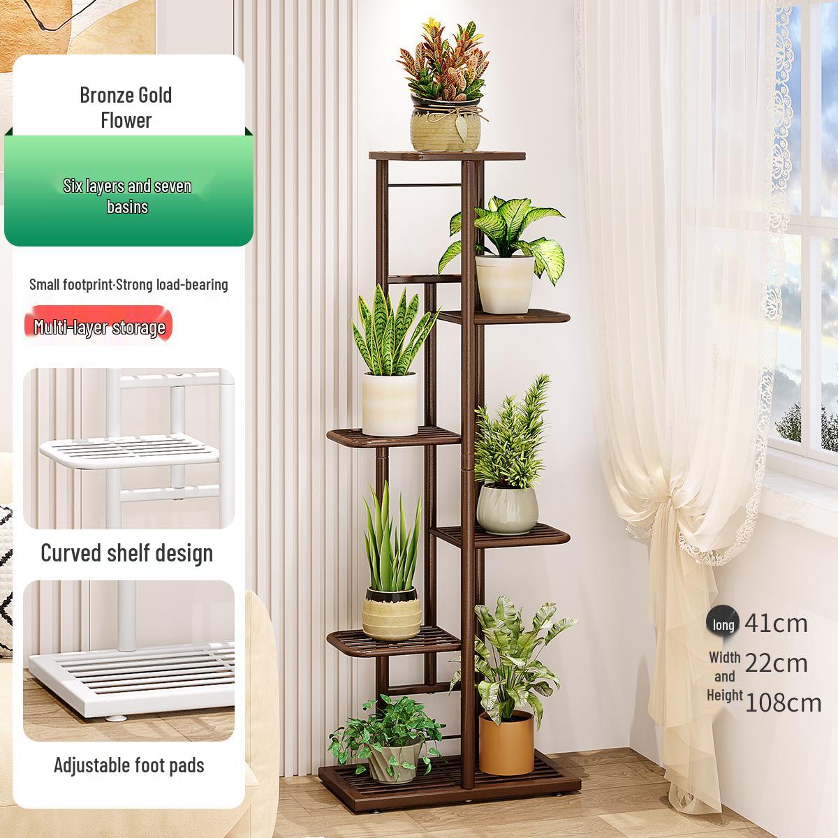 

Европейская кованая железная подставка для цветов - Многоярусная подставка для суккулентов и горшков для помещений/улицы