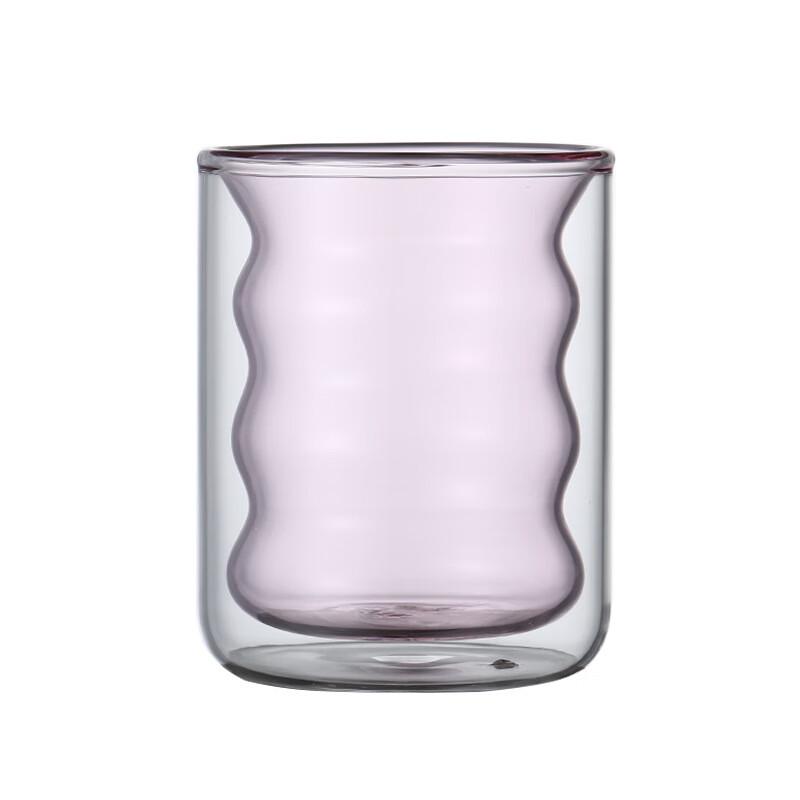 Kreativer farbiger Doppelwand-Glasbecher