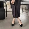 French Patent Leather Baotou Sandals Women's 2025 Summer New Versatile Stiletto Pointed One-word Buckle with Temperament High Heels