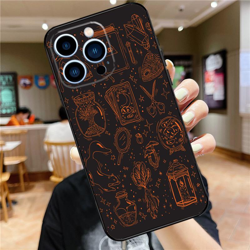 Girly Pastel Witch Goth Ouija Case For iPhone 17 16 15 14 13 12 11 Pro Max Mini Plus 16e 17 Air Bumper Cover Accessories