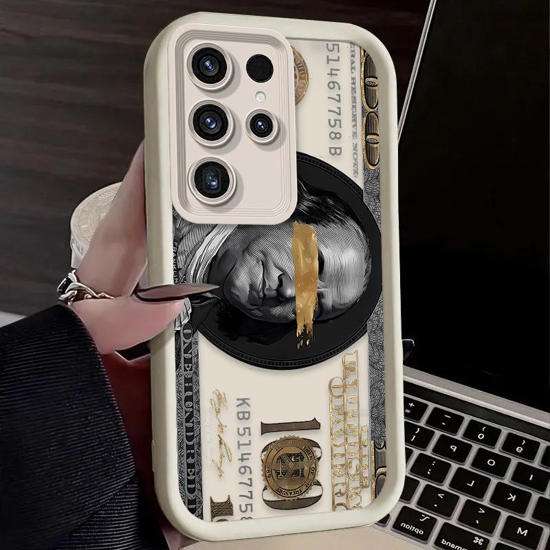 USD Dollar Popular Silicone Soft Phone Case For Samsung Galaxy S25 S24 S23 Ultra S22 S21 Plus FE A55 A54 A35 A15 5G Cover