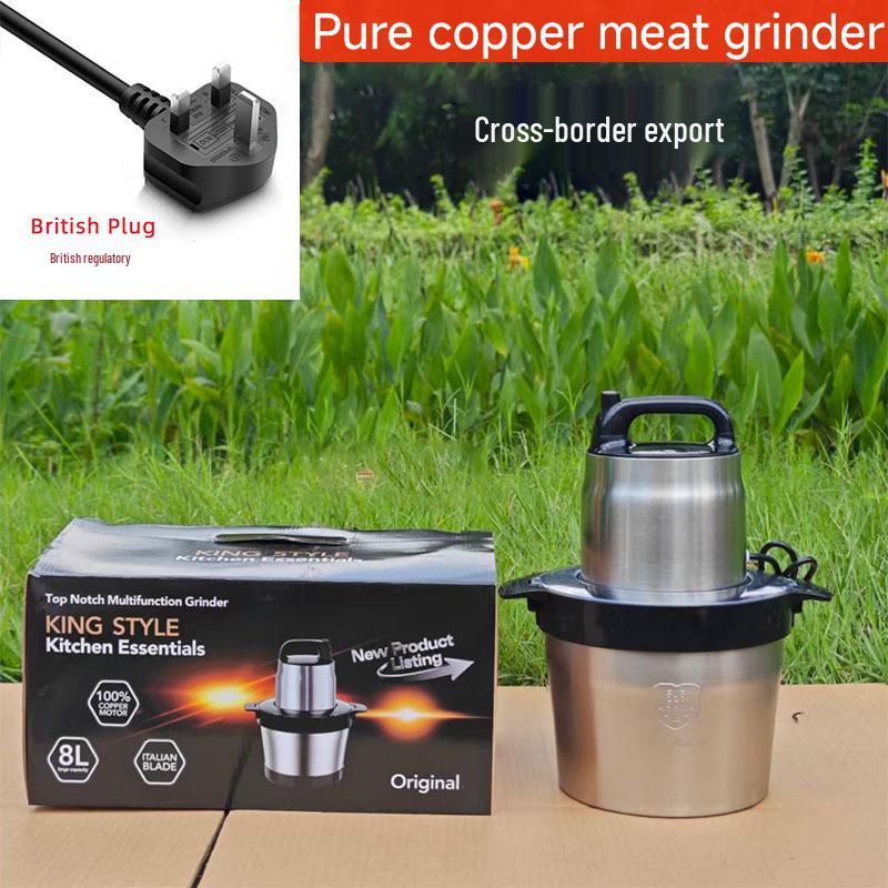 15L FU Stainless Steel Meat Grinder 110V: Multifunctional Food Processor & Vegetable Chopper